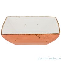 Тарелка 17 см квадратная &quot;Nature /Оранжевый&quot; (4шт.) / 210889