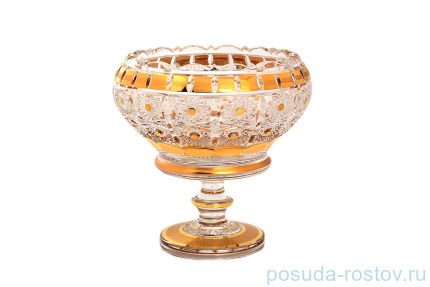 Конфетница 20 см н/н &quot;Max Crystal /Золотые окошки /шарики&quot; / 148453