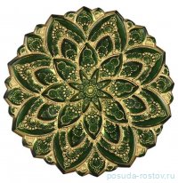 Блюдо 33,4 см круглое &quot;Ксения /Зелёное&quot; (подарочная коробка) / 258330