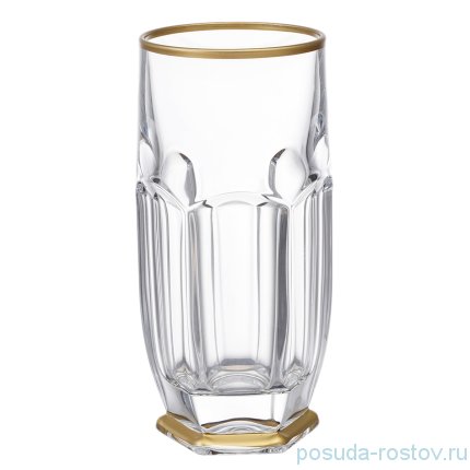 Стаканы для воды 300 мл 6 шт &quot;Сафари /Отводка золотом&quot; AS Crystal / 212492