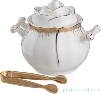 Сахарница 450 мл с щипцами для сахара &quot;Цветочная симфония&quot; / 192530
