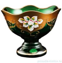 Конфетница 16 см н/н &quot;Лепка зеленая /волна&quot; / 096874