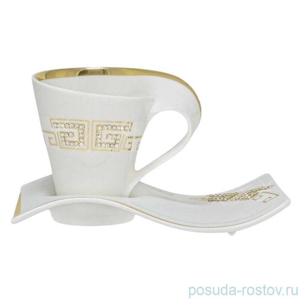 Набор чайных пар 200 мл 2 шт "Givenchi Gold" / 368161