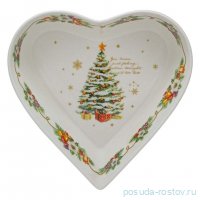 Блюдо 16 см сердце &quot;новый год&quot; (подарочная упаковка) / 357104