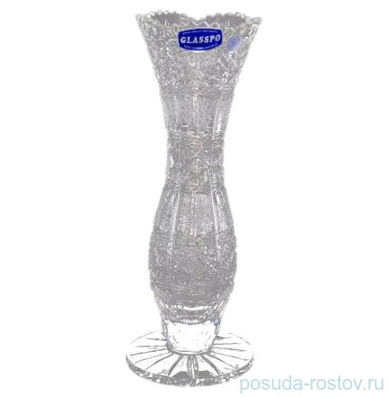 Ваза для цветов 24 см &quot;Glasspo /Хрусталь резной&quot; / 064477