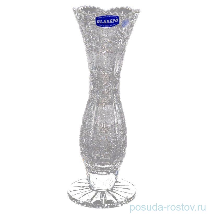 Ваза для цветов 24 см "Glasspo /Хрусталь резной" / 064477
