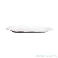 Блюдо 36 х 17,5 см овальное фигурное &quot;Рококо /Отводка золото&quot;  / 109932