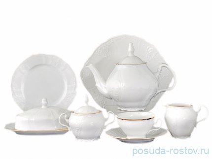 Чайный сервиз на 12 персон 41 предмет &quot;Бернадотт /Отводка золото&quot; / 025746