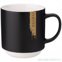 Кружка 410 мл чёрная &quot;Coffee&quot; / 337382
