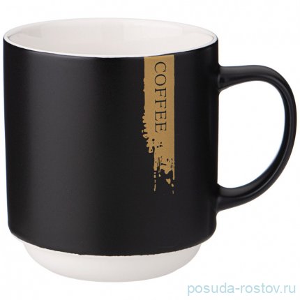 Кружка 410 мл чёрная &quot;Coffee&quot; / 337382