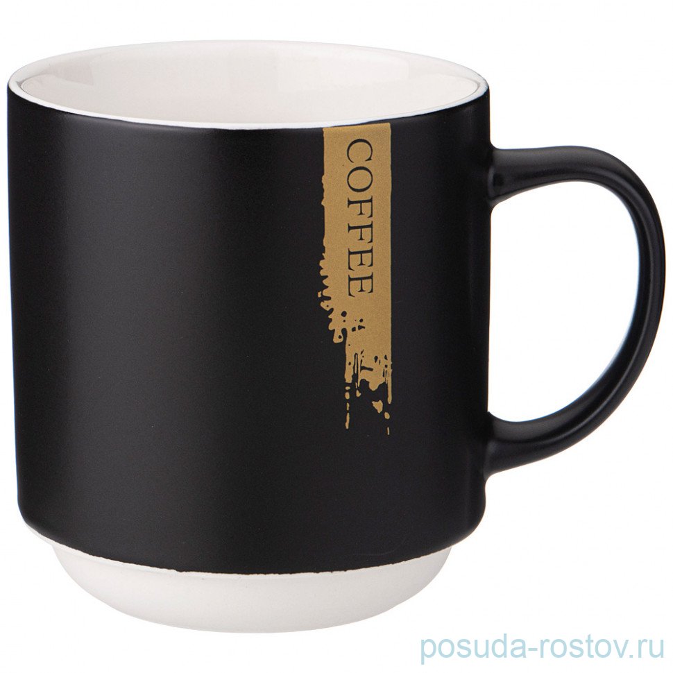 Кружка 410 мл чёрная "Coffee" / 337382