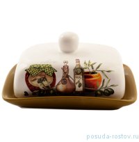 Маслёнка с крышкой 17,5 х 13,5 х 9 см &quot;Олива&quot; / 130111