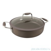 Жаровня 28 х 7 см со стеклянной крышкой 3,9 л &quot;Dark chocolate&quot; / 250751