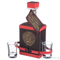 Набор для водки 3 предмета (графин 500 мл + 2 стопки по 30 мл) &quot;СССР&quot; / 234832