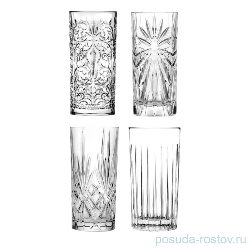 Стаканы для воды 360 мл 4 шт "MIXOLOGY /Без декора" / 155390
