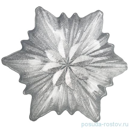 Блюдо 21 см Звезда &quot;Snowflake silver shiny&quot; / 226077