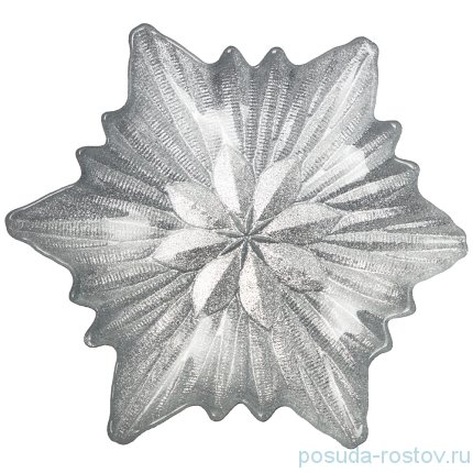 Блюдо 21 см Звезда &quot;Snowflake silver shiny&quot; / 226077