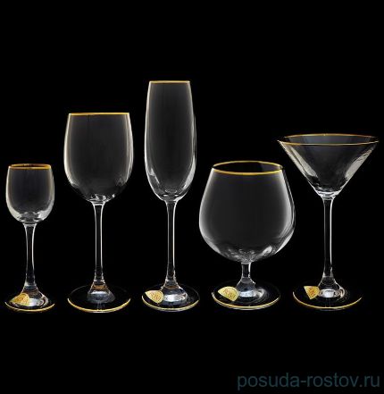 Рюмки 60 мл 6 шт &quot;Эсприт /Золотая отводка&quot; / 018357