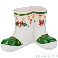 Подставка для столовых приборов 11,5 х 9 х 7,5 см зелёная Сапожки &quot;С Новым годом! /Ёлка&quot; / 225712