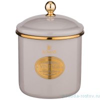 Банка для сыпучих продуктов 12 х 12 см эмалированная 1,2 л серая &quot;agness /тюдор&quot; / 209844