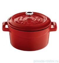 Кастрюля 10 см с крышкой литая чугунная 350 мл &quot;LAVA /RED&quot; / 154614