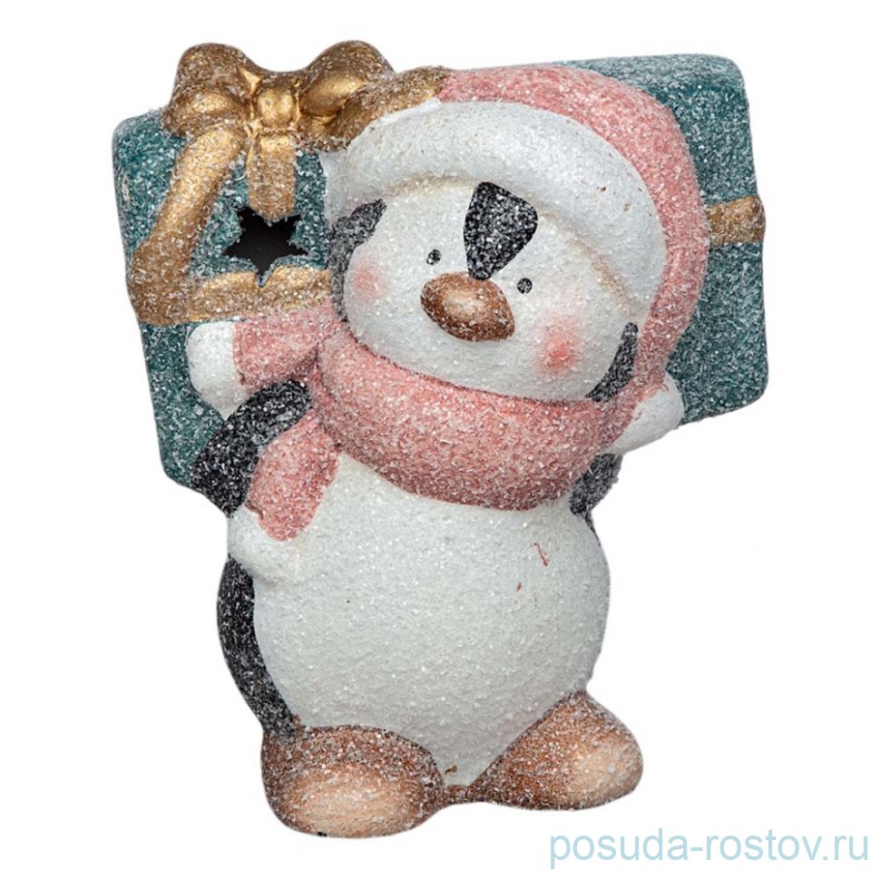 Фигурка  с подсветкой 12 x 8 x13 см "Пингвин с подарками" / 355469