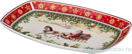 Блюдо 34,5 х 22 х 4 см прямоугольное &quot;christmas collection&quot; / 192351