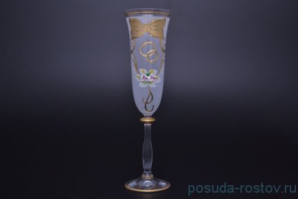 Бокалы для шампанского 190 мл 2 шт &quot;Анжела /Свадебные /Лепка /матовый&quot; / 011673