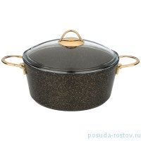 Кастрюля-сотейник 22 х 10,5 см со стеклянной крышкой антипригарное покрытие 3,3 л &quot;Agness /Granite&quot; / 208689