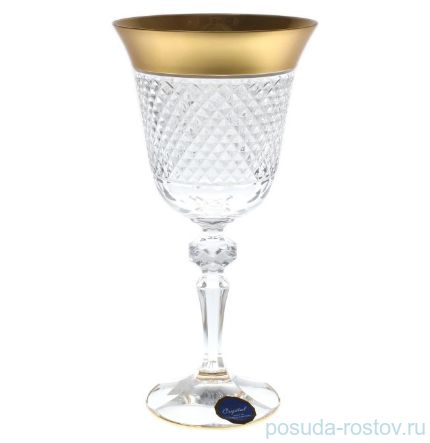 Бокалы для белого вина 220 мл 6 шт &quot;Лаура /Матовое золото /Bohemia gold&quot; / 133976
