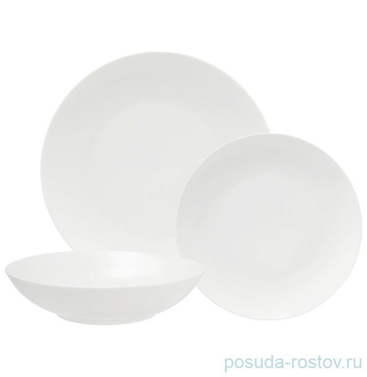Набор тарелок 12 предметов (20, 19, 27,5 см) "White Basics" / 369122