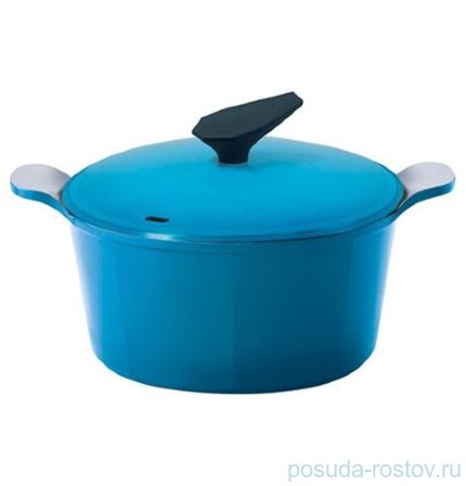 Кастрюля 20 см с крышкой &quot;Фрайбест /Azure&quot; голубая / 079666