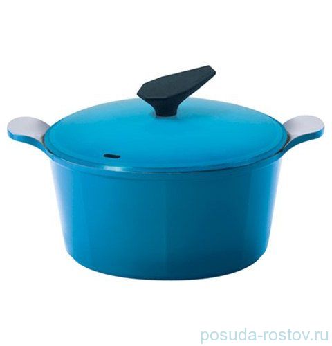 Кастрюля 20 см с крышкой "Фрайбест /Azure" голубая / 079666