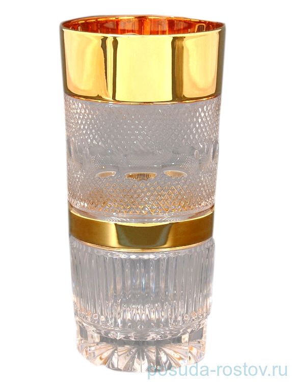 Стаканы для воды 350 мл 6 шт "Max Crystal /Хрусталь с золотом" / 124851
