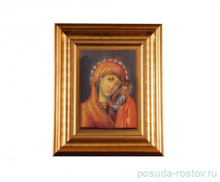 Икона на фарфоре 250 х 185 мм в деревянной раме 11 &quot;Казанская&quot; / 158557