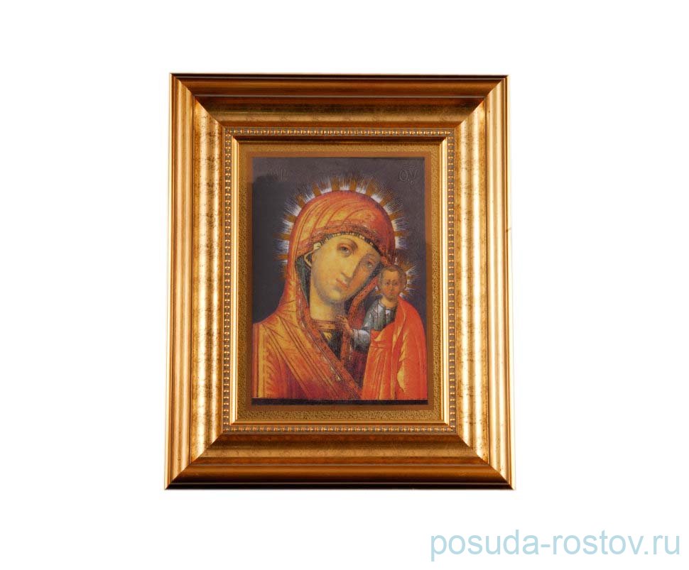 Икона на фарфоре 250 х 185 мм в деревянной раме 11 "Казанская" / 158557