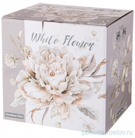 Набор тарелок 12 предметов (18, 20,5, 25,5 см) &quot;White flower&quot; / 236295