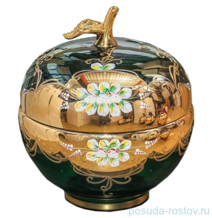 Ваза с крышкой - яблоко "Лепка зелёная" М+М / 038841