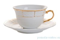 Чайная пара 230 мл 1 шт низкие &quot;Менуэт /Отводка золото&quot; / 245262