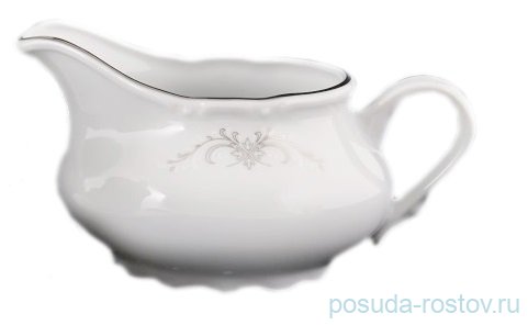 Молочник 350 мл низкий "Констанция /Серый орнамент /отводка платина"  / 272963