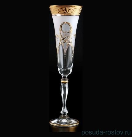 Бокалы для шампанского 180 мл 6 шт &quot;Виктория /Tulp золото&quot; / 097485
