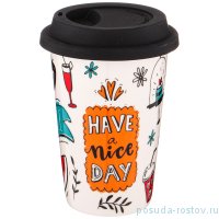Кружка 400 мл с крышкой &quot;Coffemania&quot; / 263944