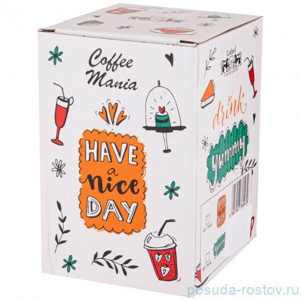 Кружка 400 мл с крышкой &quot;Coffemania&quot; / 263944