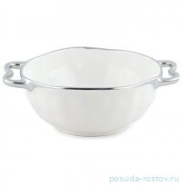 Салатник 25 см с ручками &quot;Отводка платина&quot; / 335301