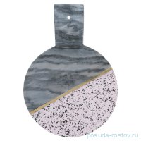 Доска сервировочная 25 см из мрамора и камня &quot;Elements&quot; / 224345