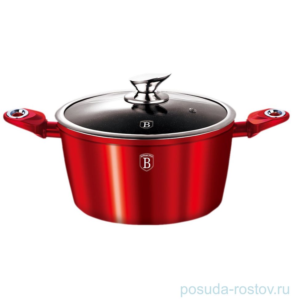 Кастрюля 24 см с крышкой 4,1 л "Burgundy Metallic Line" / 123752