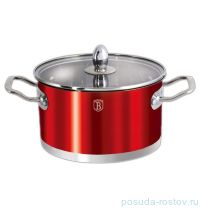 Кастрюля 24 см с крышкой 6,1 л &quot;Metallic red Passion Collection&quot; / 120749