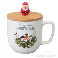Кружка lefard winter story 390мл с бамбуковой крышкой / 362683