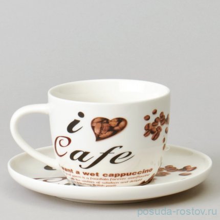 Набор чайных пар 250 мл 2 шт &quot;coffee mania&quot; / 365328