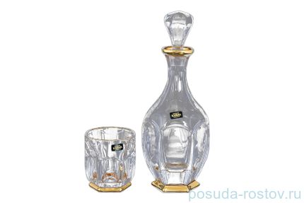 Набор для виски 7 предметов (графин + 6 стаканов) &quot;Сафари /с золотом&quot; R-G / 113535